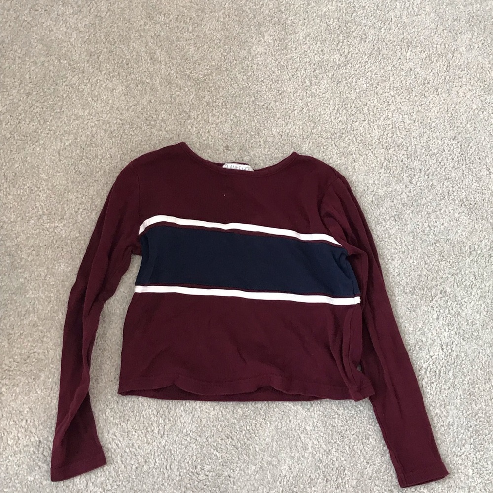 cropped striped top